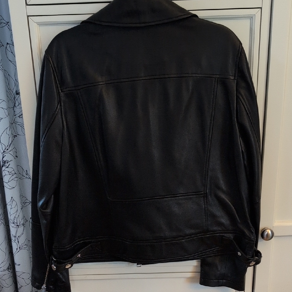 Michael Kors Black Leather Jacket - Picture 8 of 11